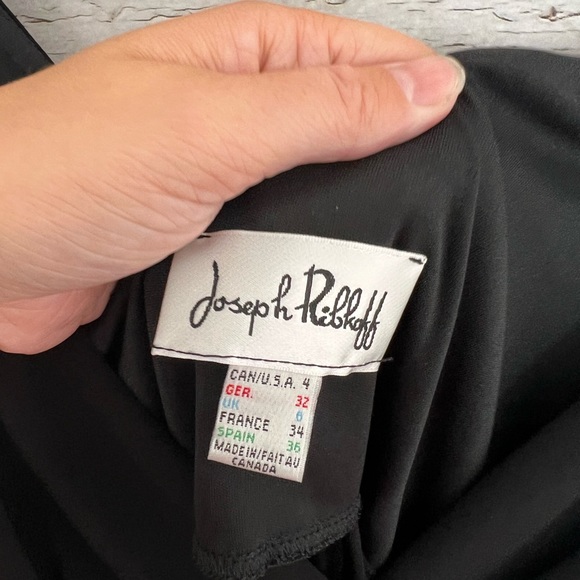 Joseph ribkoff black dress size 4 swing - Picture 4 of 8